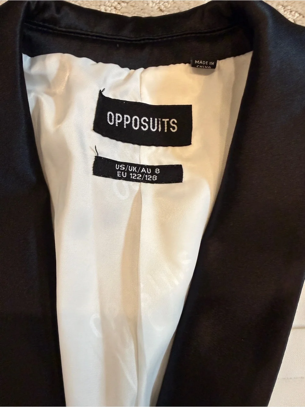 Boys Opposuits White Blazer with Black Trim